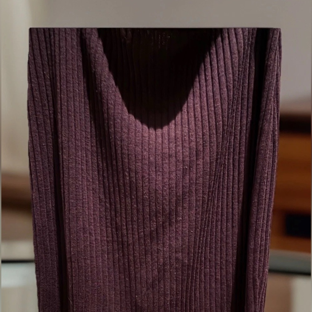 Eileen Fisher 100% Merino Wool Women's Ribbed brown Sweater Skirt size 2X